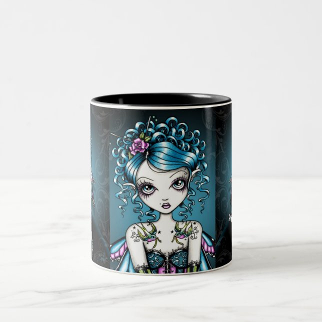 "Gracie" Gothic Couture Swallow Tattoo Fairy Mug (Center)
