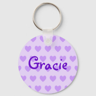 Gracie in Purple Key Ring