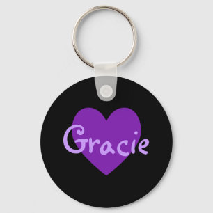 Gracie in Purple Key Ring