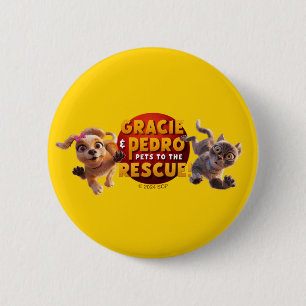 Gracie & Pedro Adventure Awaits 6 Cm Round Badge
