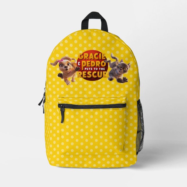 Gracie & Pedro Adventure Awaits Printed Backpack (Front)
