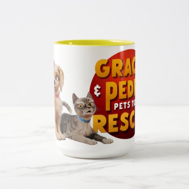 Gracie & Pedro Dynamic Duo Two-Tone Coffee Mug (Center)