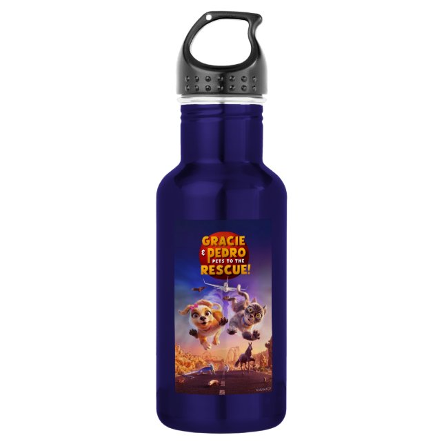 Gracie & Pedro: Pets to the Rescue! 532 Ml Water Bottle (Front)