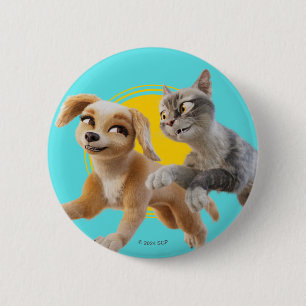 Gracie & Pedro Unleashed 6 Cm Round Badge