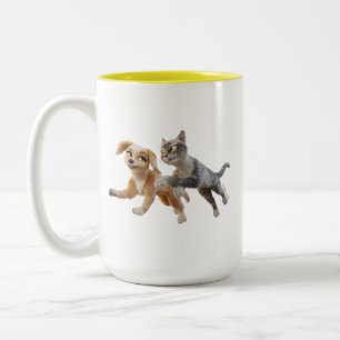 Gracie & Pedro Unleashed Two-Tone Coffee Mug