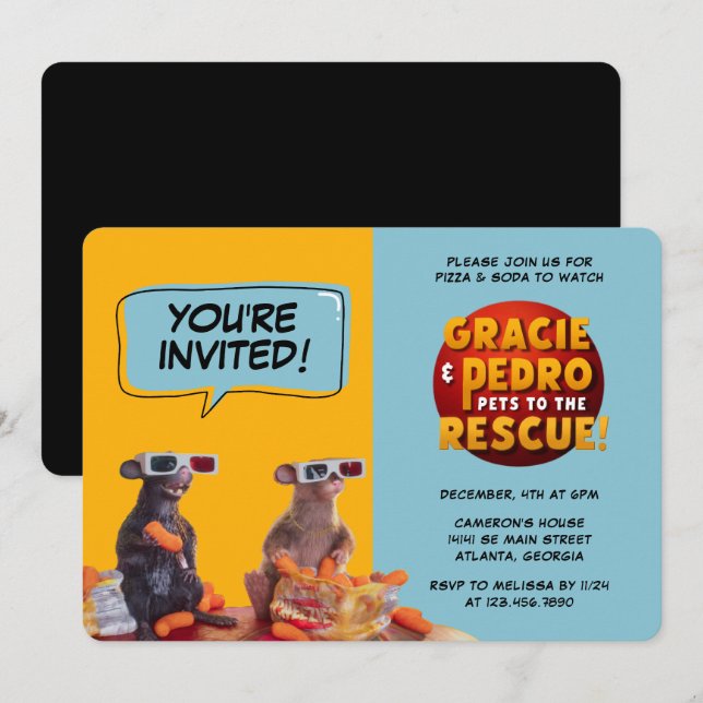 Gracie & Pedro Watch Party Invitation (Front/Back)