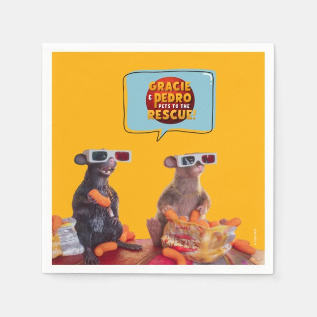 Gracie & Pedro Watch Party Napkin (Front)