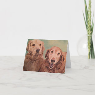 Gracie & Wesley -Pet Portraits Notecard