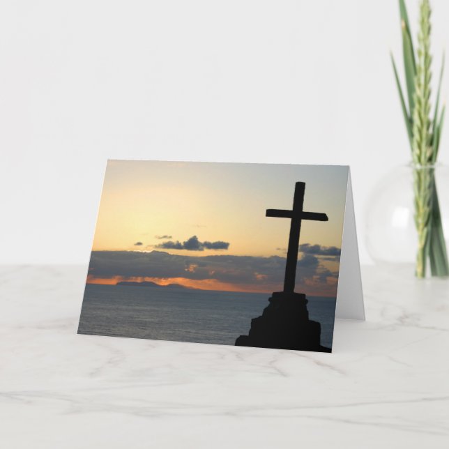 Graciosa Island and Cross Greeting Card (Front)