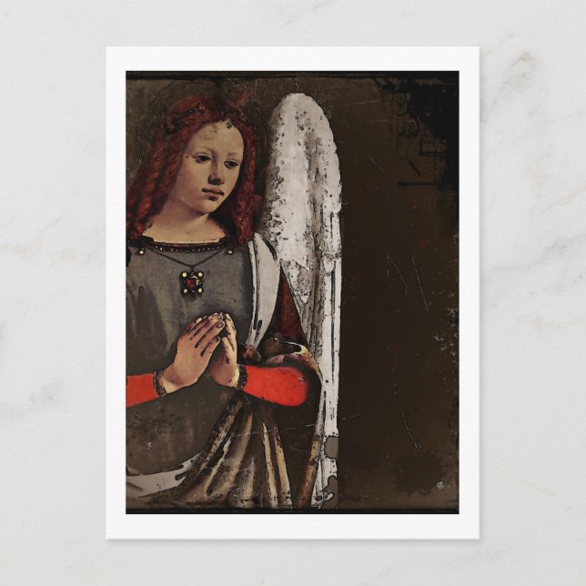 Gracious Angel Folded Hands Postcard (Front)