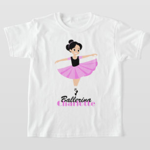 Gracious Happy Soft Pink  Ballerina Personalized T-Shirt