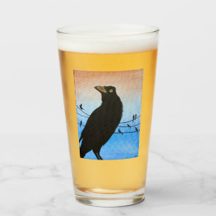 Grackle Austin Texas Bird Avian Wildlife Painting Glass