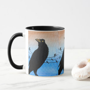 Grackle Austin Texas Bird Nature Wildlife Painting Mug