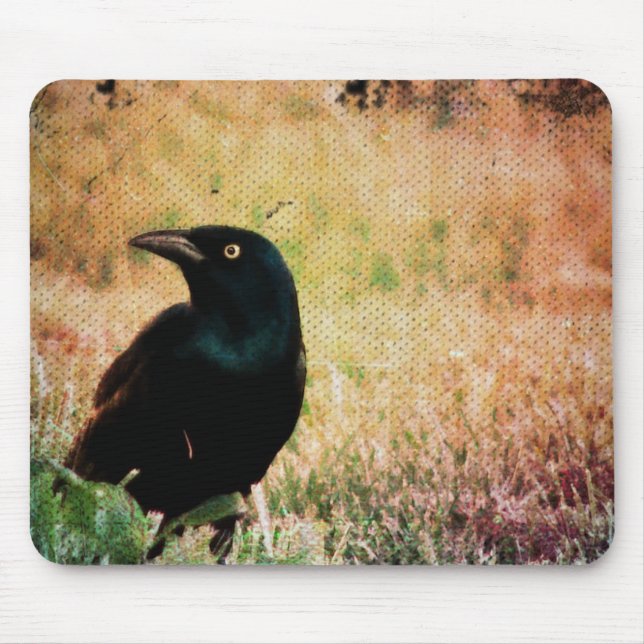 Grackle Bird Mouse Mat (Front)