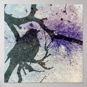 Grackle Grunge Poster