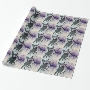 Grackle Grunge Wrapping Paper