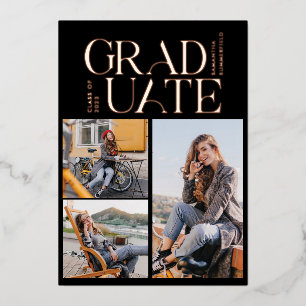 Grad 2024 Photo Collage Graduation Party Rose Gold