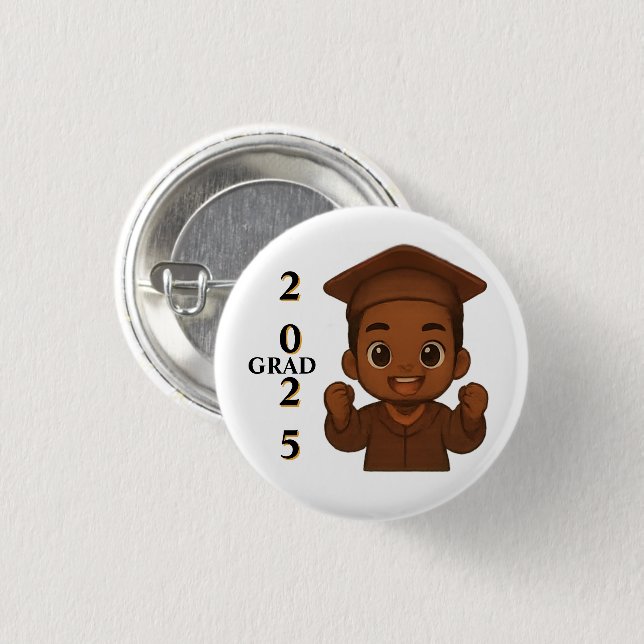 GRAD 2025 Celebration 3 Cm Round Badge (Front & Back)