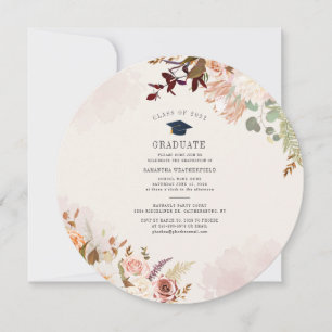Grad 2025 Floral Graduation Party  Invitation