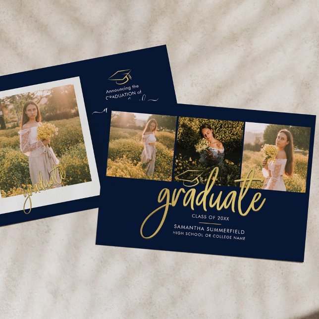Grad 2025 Photo Collage Graduation Announcement (Creator Uploaded)