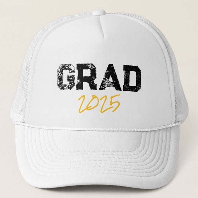 GRAD 2025 School Colours Senior Fun Trucker Hat (Front)