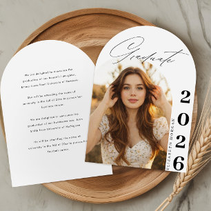 Grad Arch Photo Collage Graduation Party Invitation