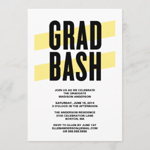 Grad Bash   Graduation Party Invitation