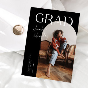 GRAD Black Arch Graduation Announcement