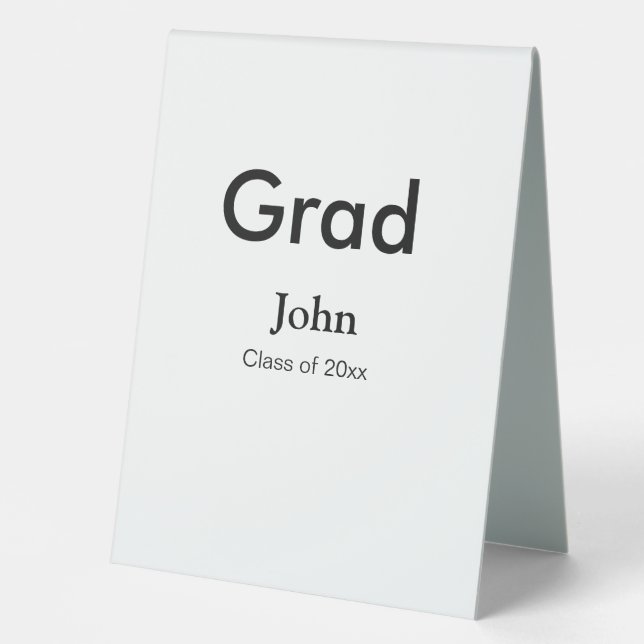 grad boy add name congrats date year text (Front)