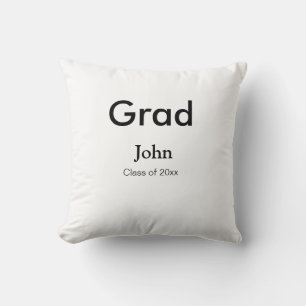 grad boy add name congrats date year text cushion