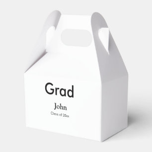 grad boy add name congrats date year text favour box