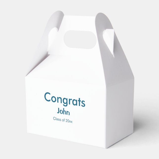 grad boy add name congrats date year text favour box (Front Side)