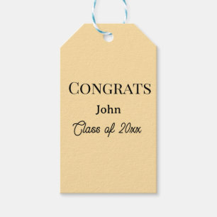 grad boy add name congrats date year text gift tags