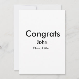 grad boy add name congrats date year text holiday card