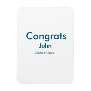 grad boy add name congrats date year text magnet