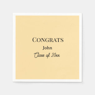 grad boy add name congrats date year text napkin