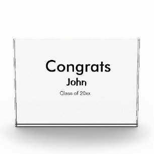 grad boy add name congrats date year text photo block
