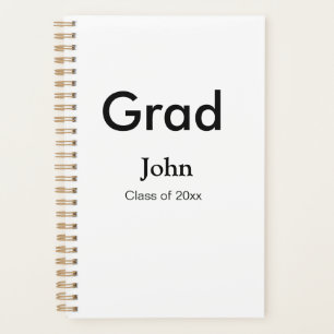 grad boy add name congrats date year text planner