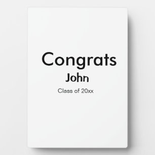 grad boy add name congrats date year text plaque