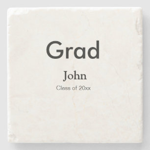 grad boy add name congrats date year text stone coaster