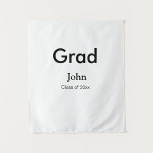 grad boy add name congrats date year text tapestry