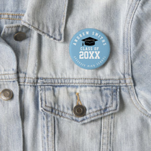 grad button with name and class year
