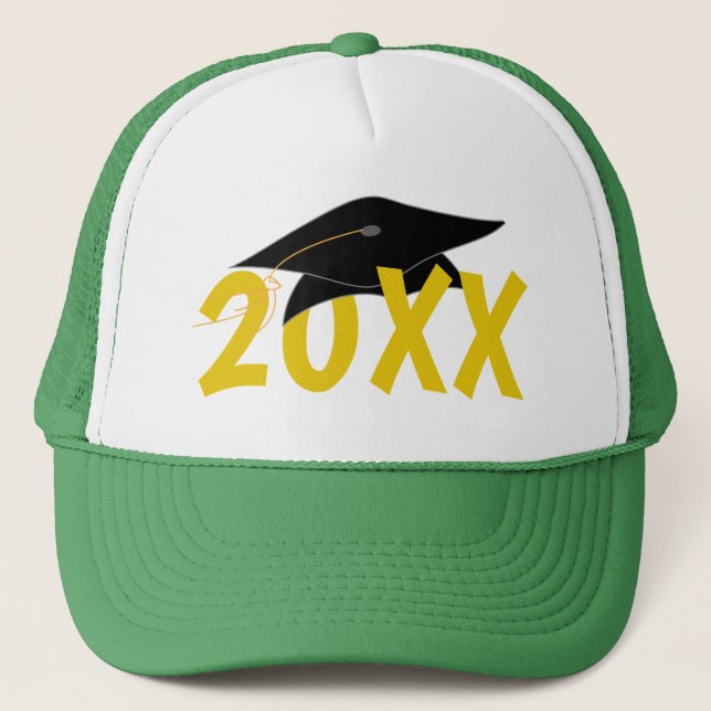 Grad Cap 20XX Graduation Trucker Hat (Front)