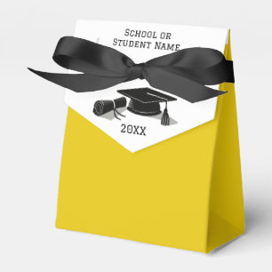 Grad Cap and Diploma Silhouette Graduation Favour Box