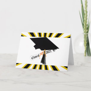Grad Cap Diploma Class of 2025 Card