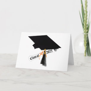 Grad Cap Diploma Class of 2025 Card
