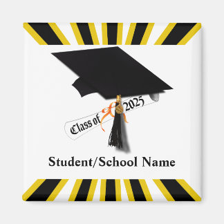 Grad Cap Diploma Class of 2025 Graduation Magnet