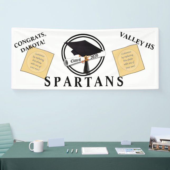 Grad Cap Diploma Class of 2026 Banner (Tradeshow)