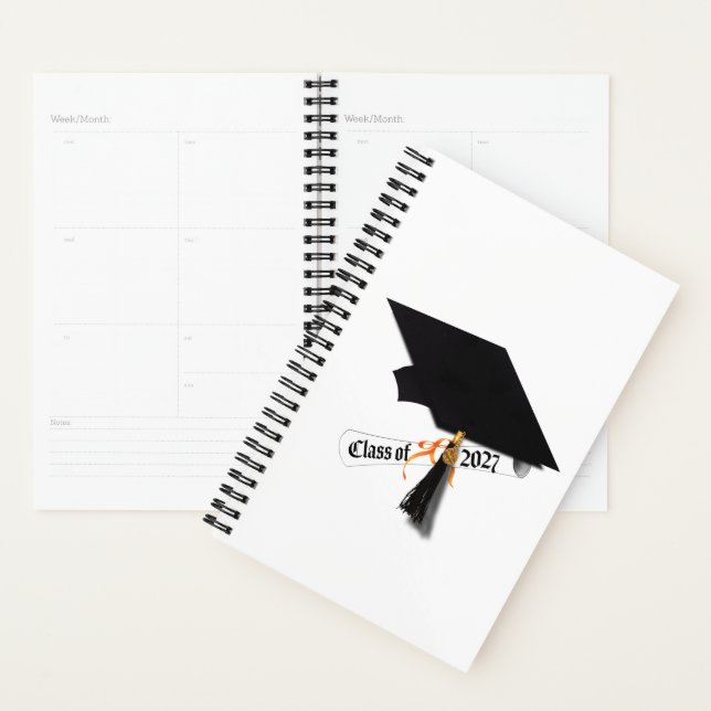 Grad Cap Diploma Class of 2027 Graduation Planner (Display)