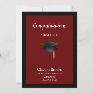 Grad Cap Graduation Party Invitation